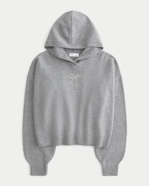 Hollister Comfy Cloud Bow Graphic Sweater Hoodie | Hollister (US)