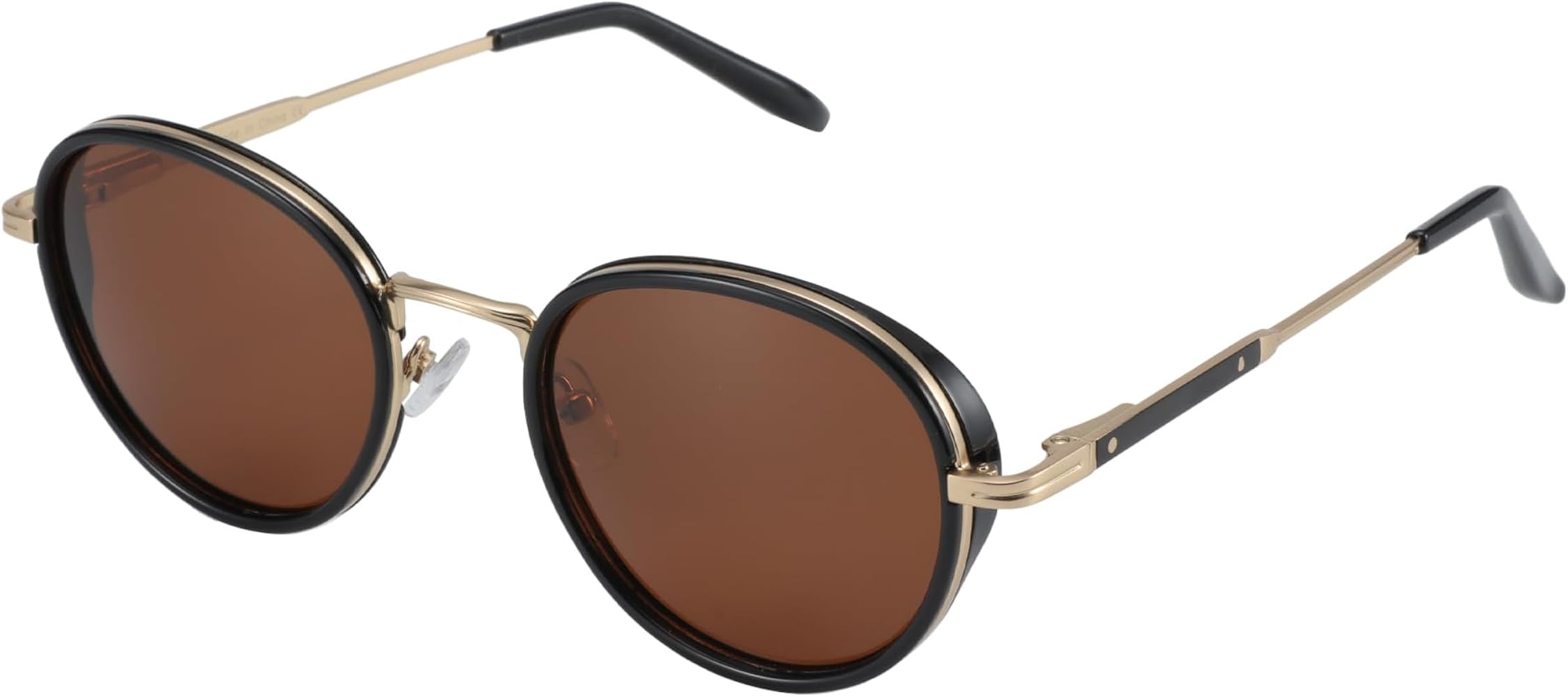 ZENOTTIC Retro Round Polarized Steampunk Sunglasses for Men Women-Circle Vintage Design Metal Fra... | Amazon (US)