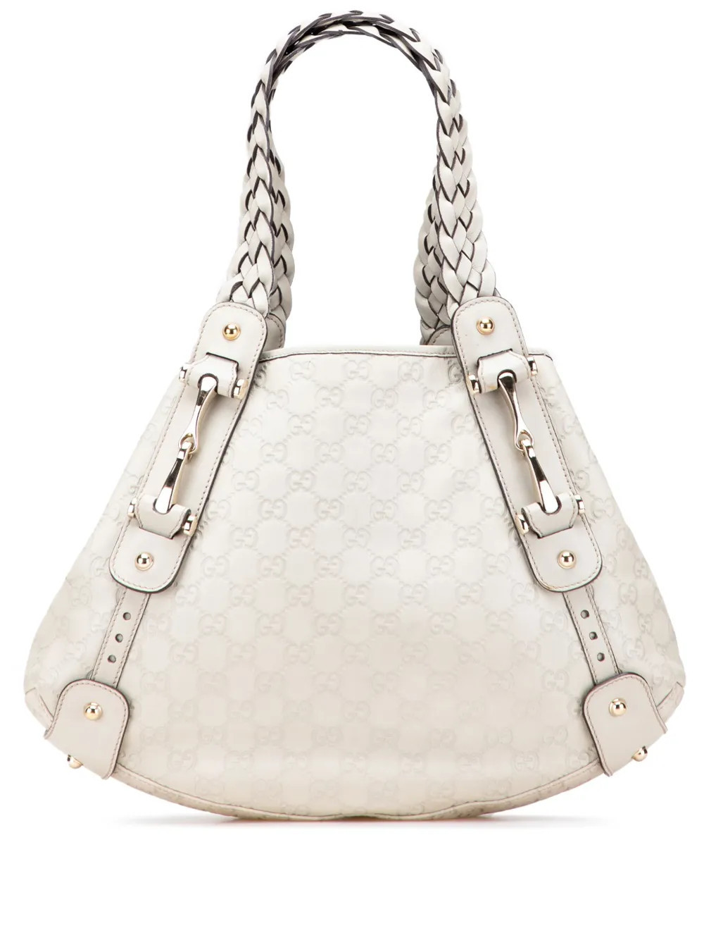 Gucci Pre-Owned 2000-2015 Small Guccissima Horsebit Pelham shoulder bag - White | Farfetch Global