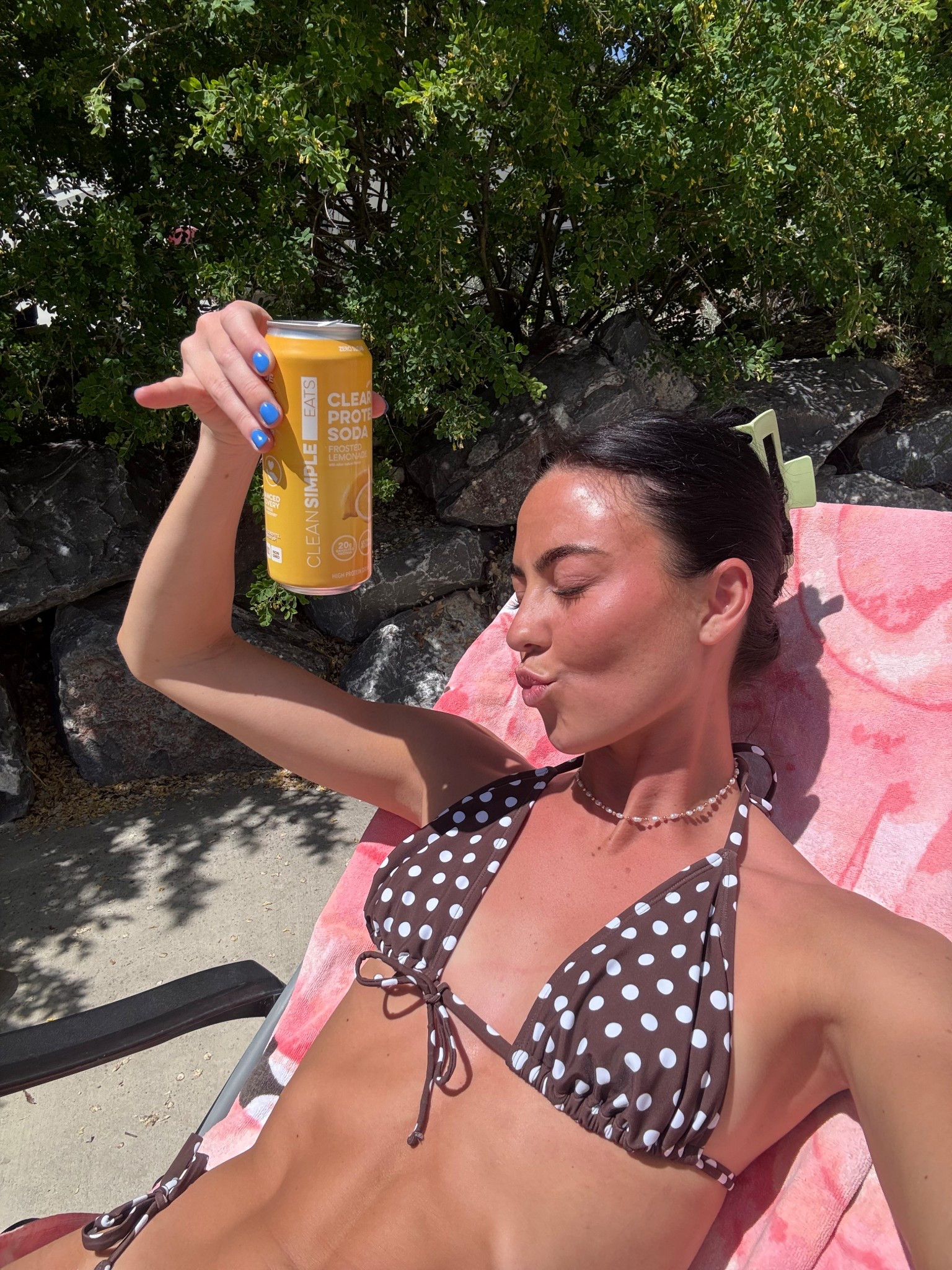 brown villa dot bikini 