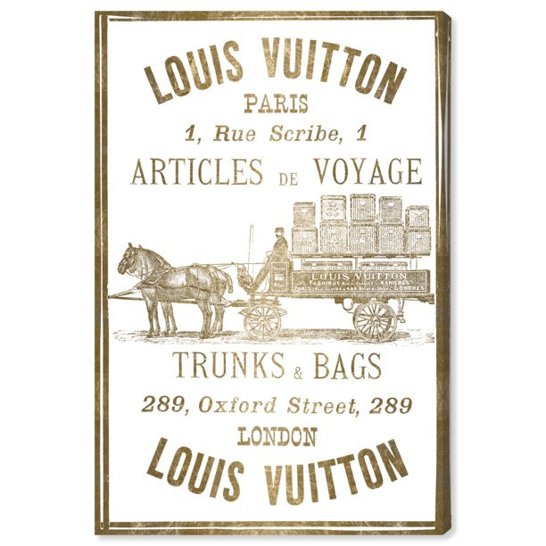 Runway Avenue Fashion and Glam Wall Art Canvas Prints 'Articles de Voyage Gold Leaf' Home Décor,... | Walmart (US)