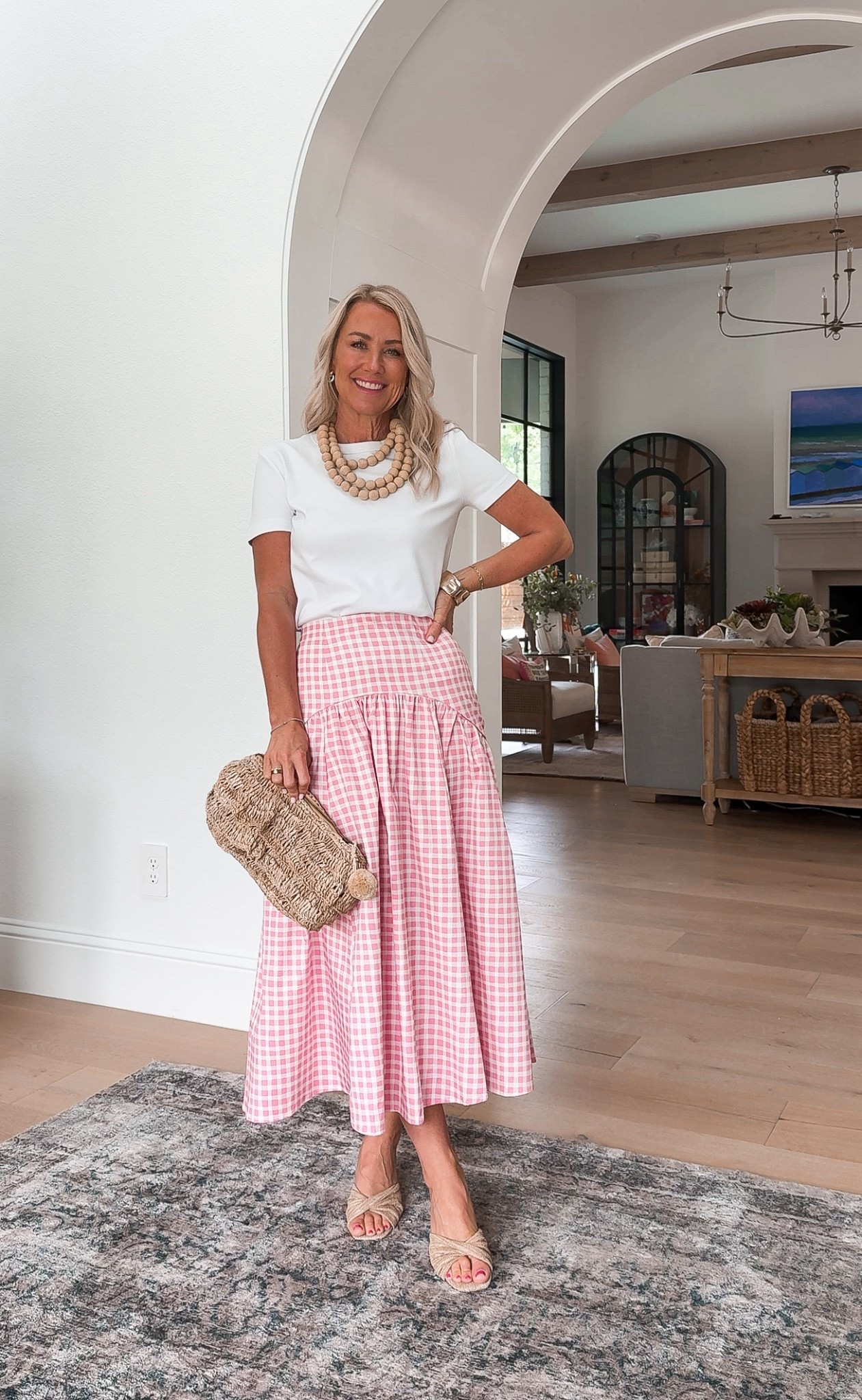 Gingham styled 1/2 ways. XS in the skirt, small in the top. 

#LTKOver40 #LTKSeasonal #LTKSummerEdit