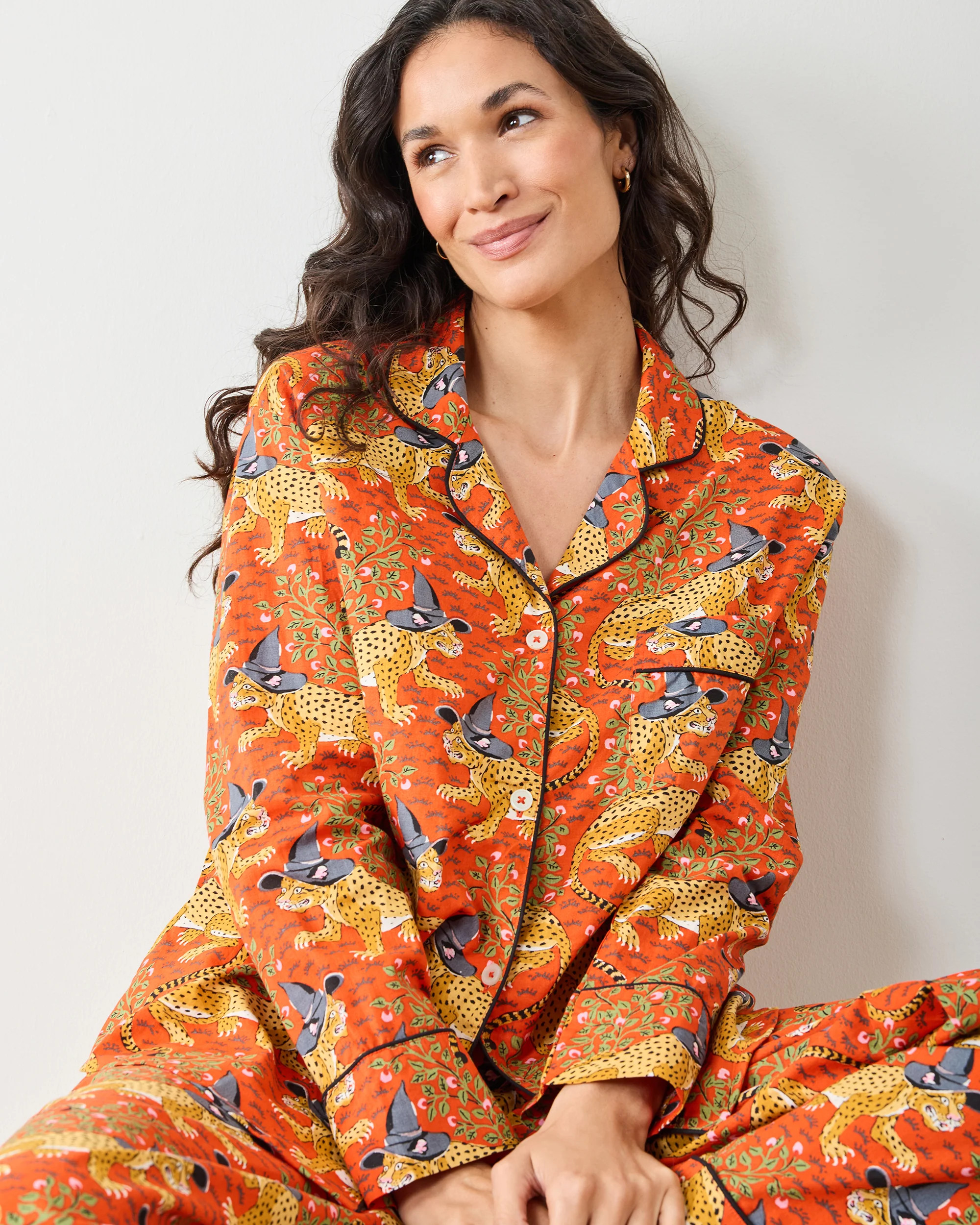 Witchy Bagheera - Long PJ Set - Pumpkin Spice | Printfresh