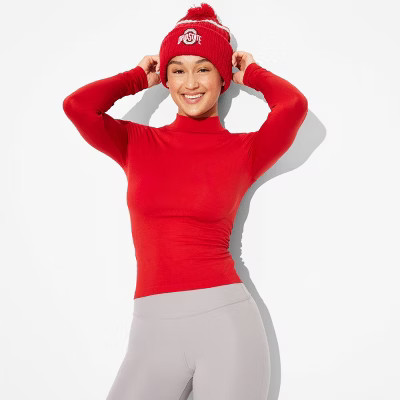 Women's Game Day Long Sleeve Mock Turtleneck T-Shirt - Wild Fable™ Red M | Target