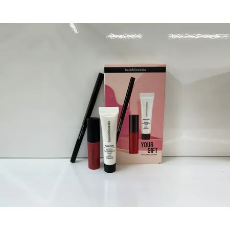 bareMinerals You Gift Set - Full Size Mineralist Lasting Eyeliner - Onyx Mini Mineralist Lasting Matte Liquid Lipstick - SPIRITED Mini Prime Time Original Pore Minimizing Primer | Walmart (US)