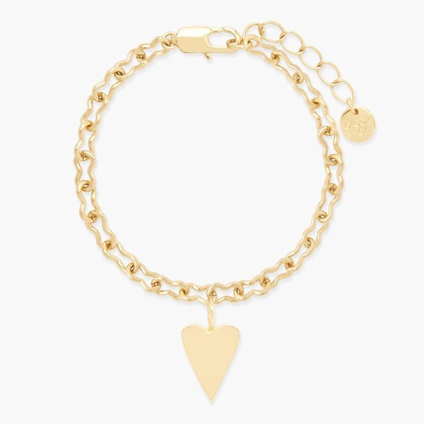 Cameron Heart Charm Bracelet | Brook and York