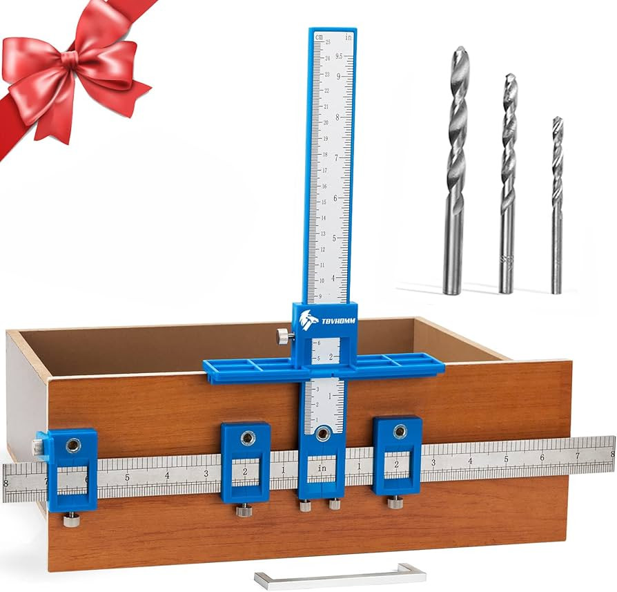 Cabinet Hardware Jig, Punch Locator Drill Guide,Wood Drilling Dowelling Guide for Installation of... | Amazon (US)