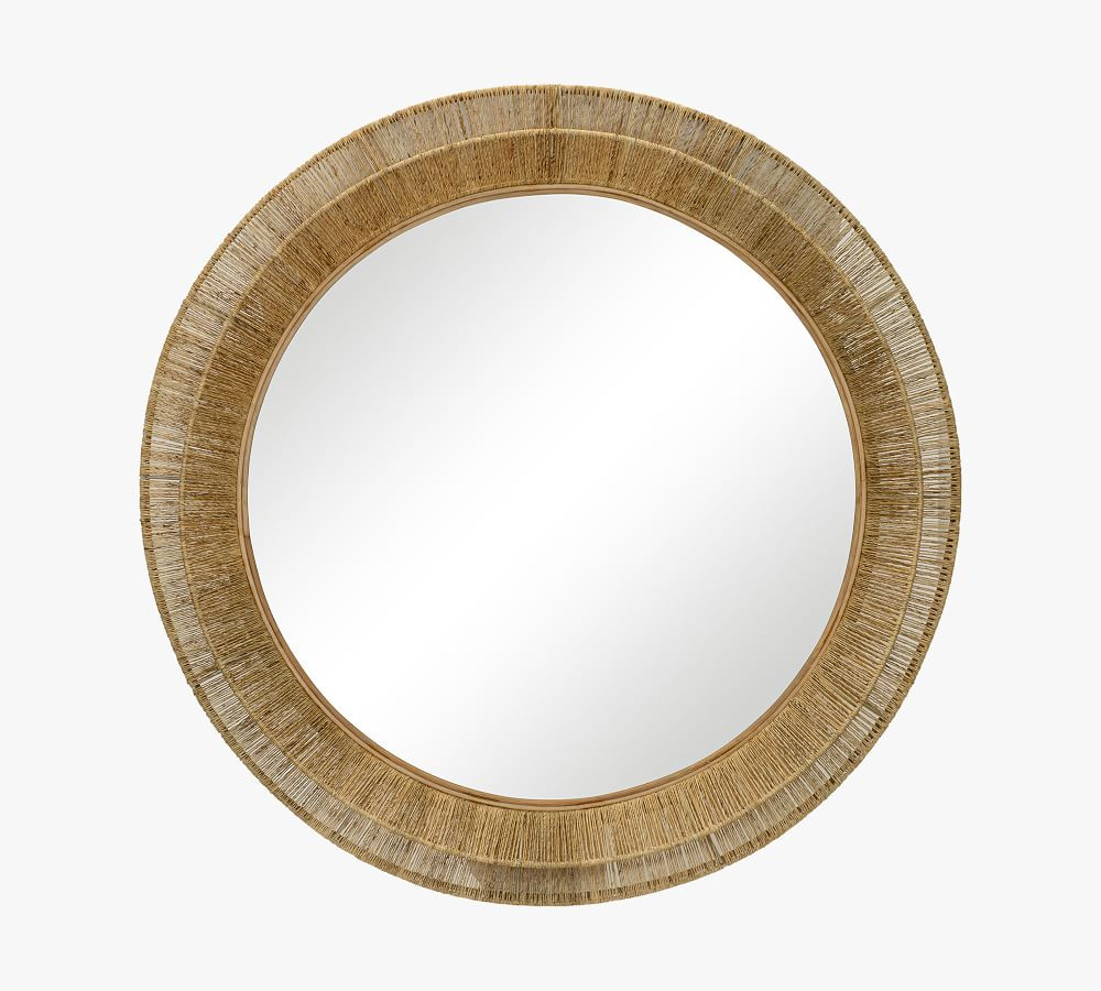 Wren Jute Round Mirror | Pottery Barn (US)