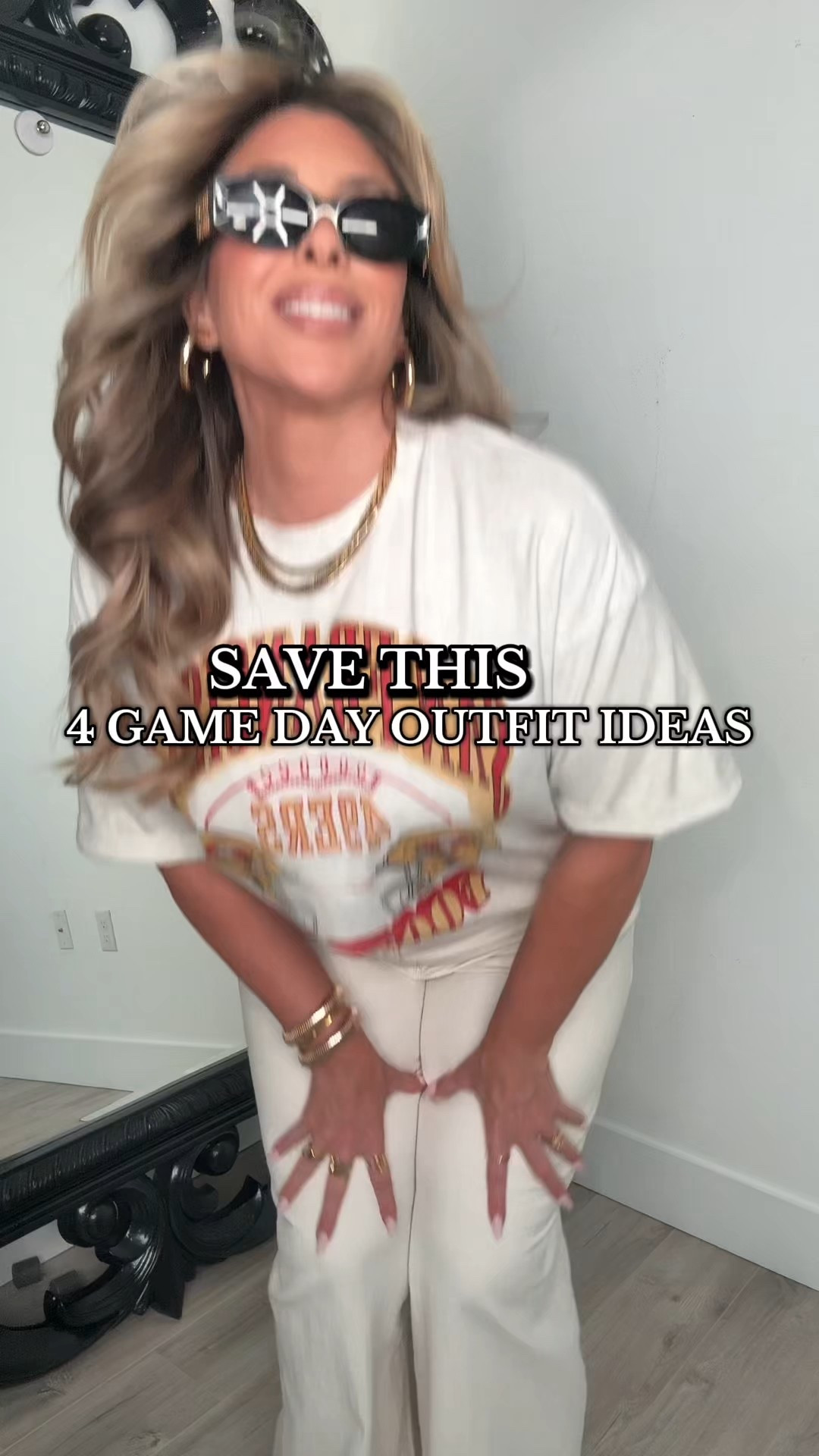 
midsize NFL outfit inspo ideas 

Outfit 1: San Fran

Cream Wide Leg Jeans stretchy & soft size 31L (12) (not wearing the curve love & the fit is great) 

NFL Tee size XL

wearing miu miu sunnies also linked the amazon version. 

Outfit 2: NY

crop jersey size large L (size down runs very oversized) 

curve love fit  (give it extra 2 inches in the hips and butt ) Abercrombie low rise, baggy jeans, size 31 L . I also linked the classic cut. This medium wash is only available in the raw hem. 

hoops size 50mm

Dezi sunglasses linked both retailers

Midsize NFL game day outfit ideas 

Outfit 3: Bucs

Loose Denim Short (not in curve love) size 32 (14) If I wear the curve love I do a 31 (12) Linked both

cropped jersey size L (runs very oversized. size down 1)

boots old vince camuto

Outfit 4: Chicago

bra free top L ( size down runs big, built-in bra adjustable straps double lined)
ultra wide leg in curve love 31L (12) (no stretch but has give)
denim shirt fits oversized size L 


  

#LTKSaleAlert #LTKOver40 #LTKStyleTip #LTKMidsize #LTKFindsUnder50