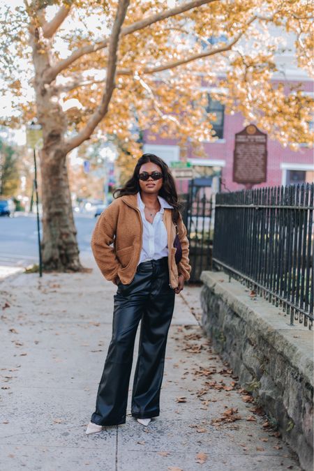 
Leather for Fall is always a good idea @walmartfashion…

How To Style Faux Leather Pants this Fall! I call this the classic look, black faux leather pants, white button down, add the perfect tan teddy fleece if it’s chilly. 
My entire outfit is from @walmart. 

Check my stories for more…

#WalmartPartner #WalmartFashion

#LTKstyletip