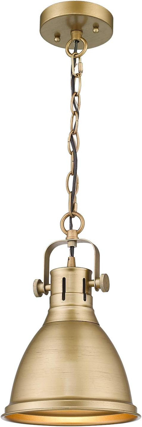 Emliviar 1-Light Farmhouse Pendant Light, Industrial Metal Hanging Light Fixture 8 inch, Antique ... | Amazon (US)