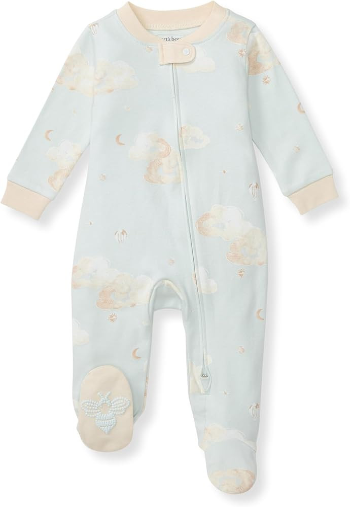 Burt's Bees Baby Boys Sleep and Play PJs, 100% Organic Cotton One-Piece Zip Front Romper Jumpsuit... | Amazon (US)
