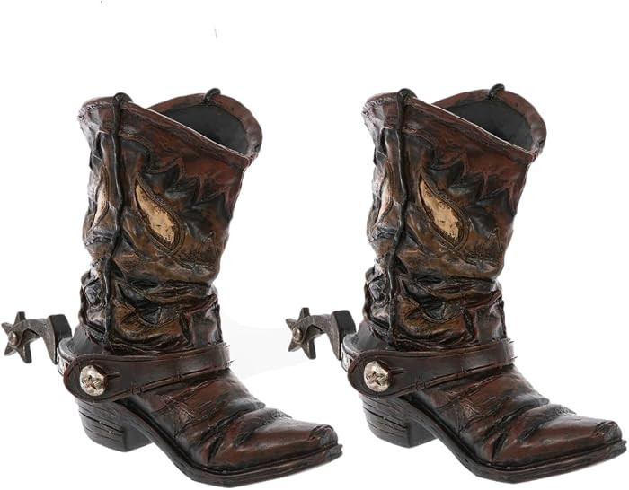 Hobby Lobby Western Star Spur Cowboy Boot Vase, 9.38" H x 10.94" W, Faux Floral Centerpiece Vase,... | Amazon (US)
