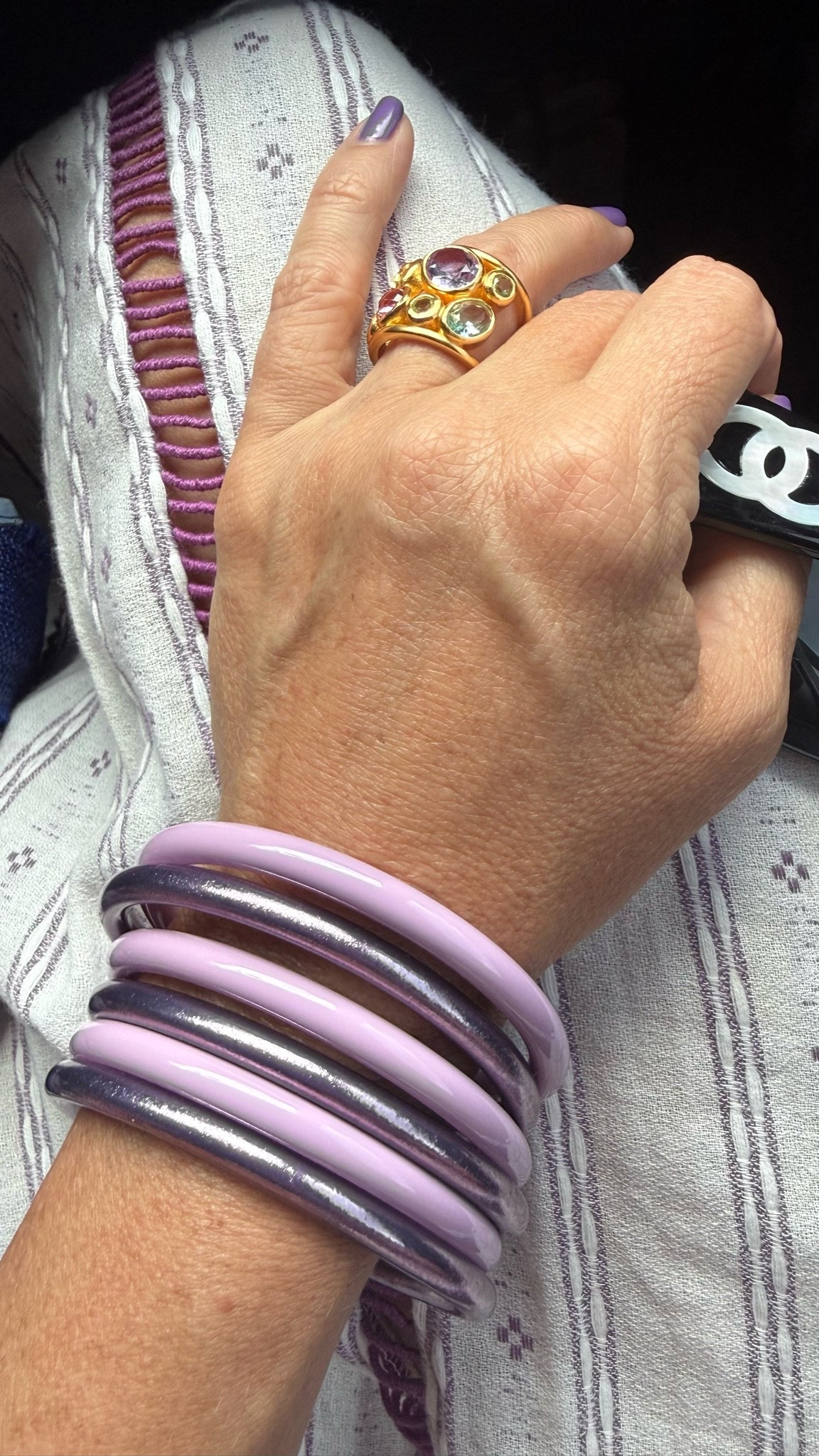 Budha Girl All-weather bangles / Lucia jewelry/ waterproof / lavender / bracelets / summer jewelry

#LTKootd #LTKSeasonal #LTKWorkwear