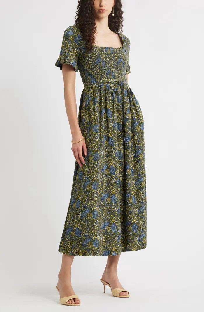 Smocked Ruffle Bodice Maxi Dress | Nordstrom Rack