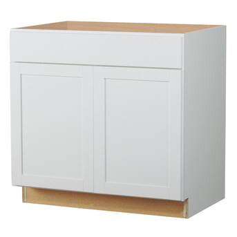 Diamond NOW Arcadia 36-in W x 35-in H x 23.75-in D White 1-Drawer Base Fully Assembled Cabinet (R... | Lowe's