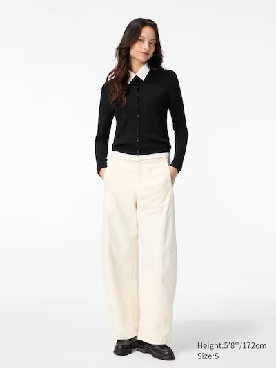 Jersey Barrel Leg Trousers | Uniqlo IT