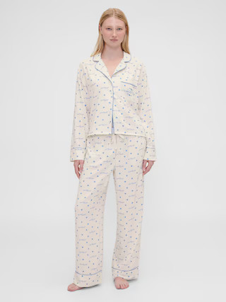 Gap × Summer Fridays Relaxed Flannel Dotted PJ Pants | Gap (US)