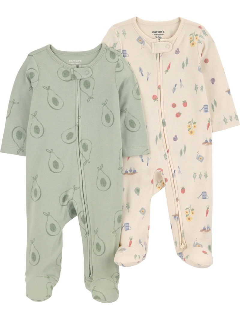 Carter's Child of Mine Baby Sleep 'N Play, 2-Pack, Sizes Preemie-6/9 Months | Walmart (US)