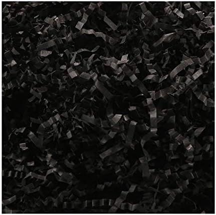 PACKHOME 1/2 LB Crinkle Cut Paper Shred Filler, Black Shredded Paper for Gift Baskets, Crinkle Pa... | Amazon (US)