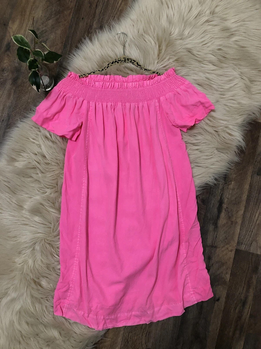 Vineyard Vines Size XS Pink Madison Off Shoulder Mini Dress | eBay US