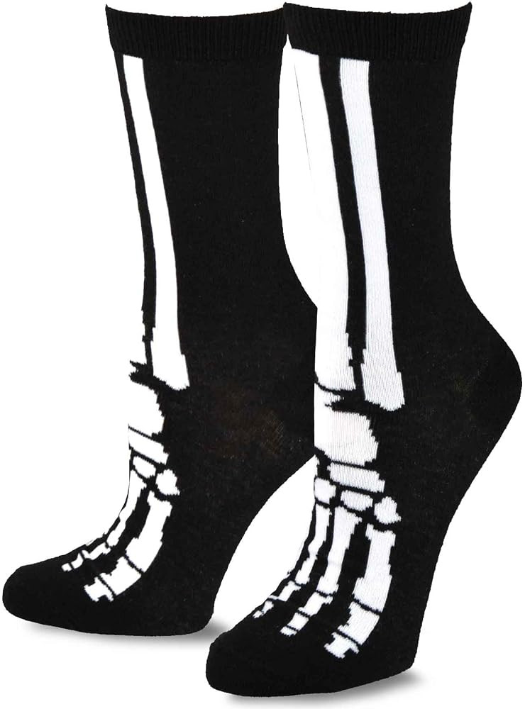 TeeHee Halloween Novelty Skeleton No Show, Crew or Knee Hi Socks | Amazon (US)