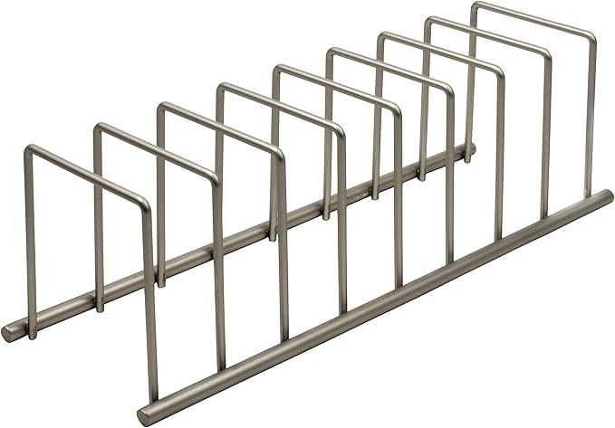 Spectrum Diversified Euro Kitchen Organizer for Reusable Containers, and Lids Holder Rack, Satin ... | Amazon (US)