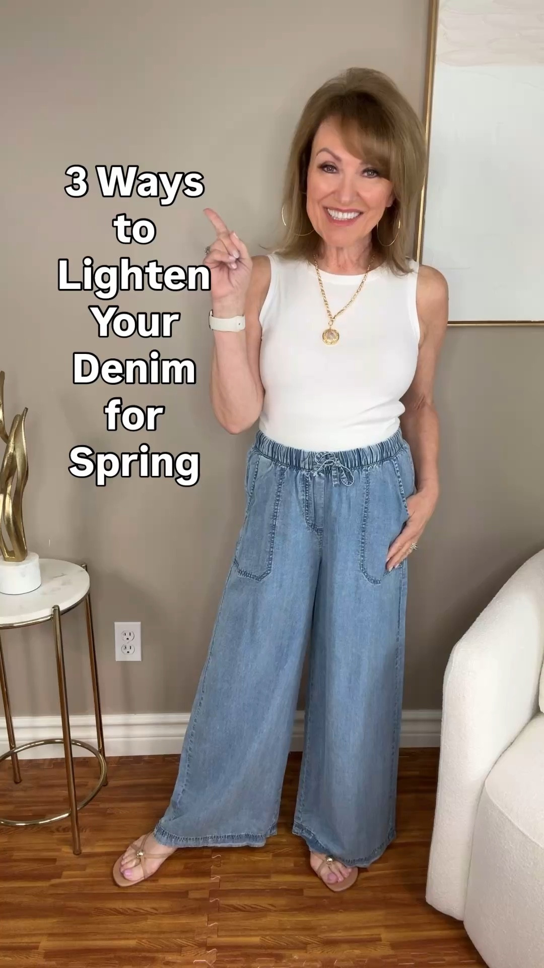It’s too soon to push denim to the back of the closet - but we can lighten it up a bit for Spring. Here are three easy ideas for you! 

My necklace is from a special brand, Tagua. They are such a unique brand that I didn’t even want to try to link something similar, but you can check them out on their website! Their pieces are made in Ecquador! 

#LTKootd #LTKOver40 #LTKSeasonal