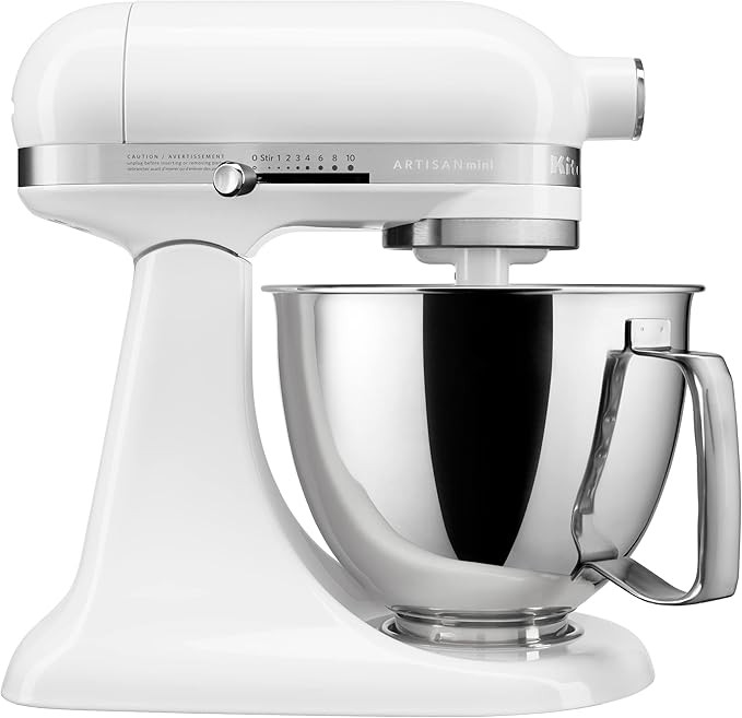 Kitchenaid Artisan Mini Plus 3.5-Qt. Tilt-Head Stand Mixer with Flex Edge Beater,White | Amazon (US)