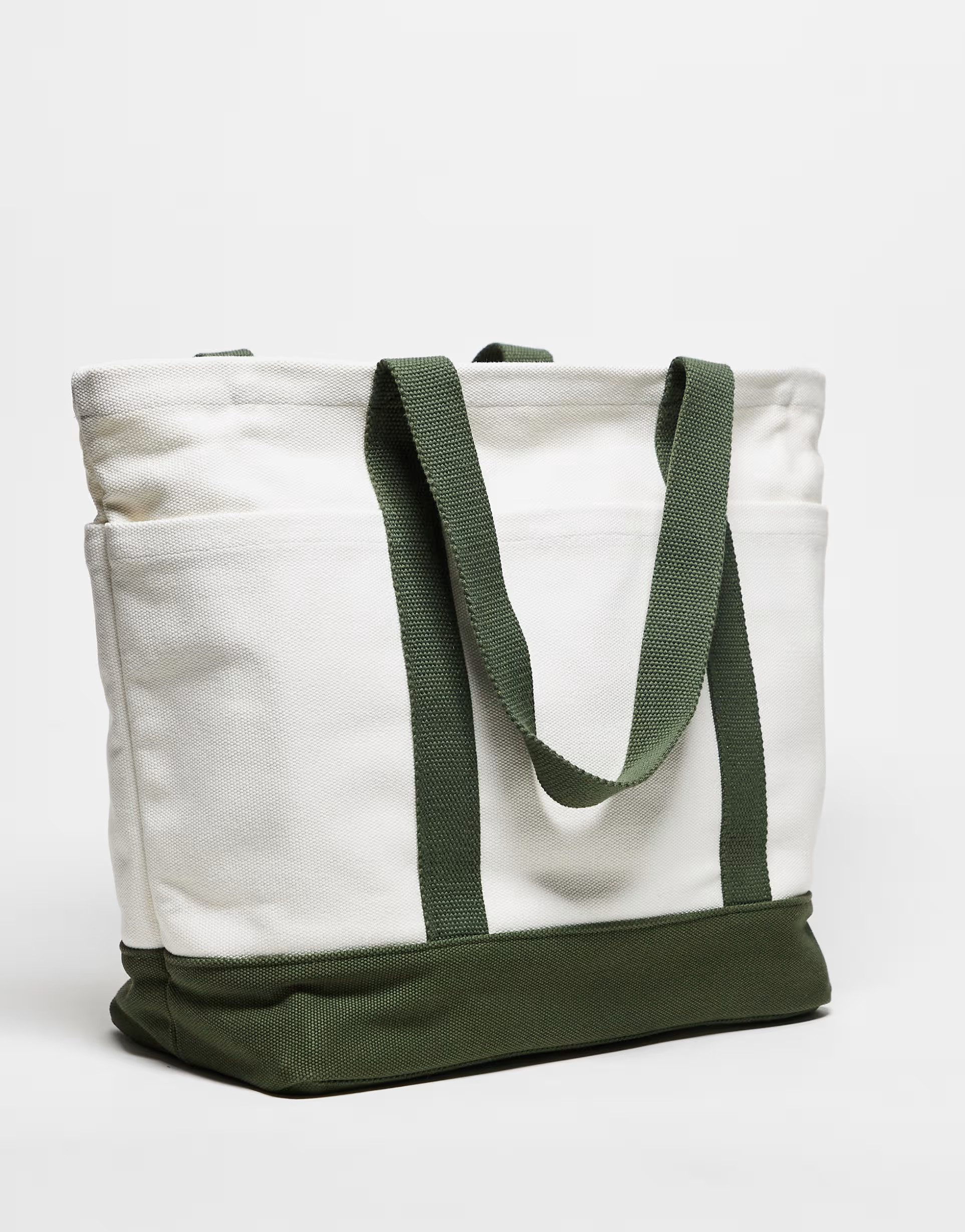 Abercrombie & Fitch – Tragetasche in Beige mit Motivdetail und kontrastierenden Riemen | ASOS (Global)