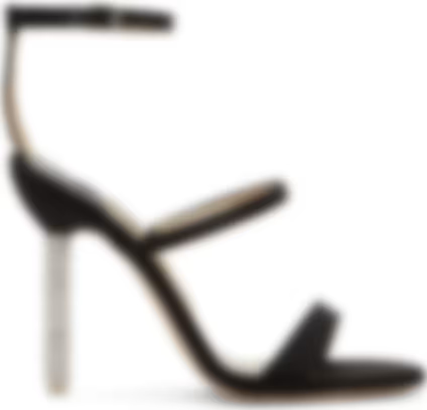 Satin Rosalind Crystal Heeled Sandals | SSENSE