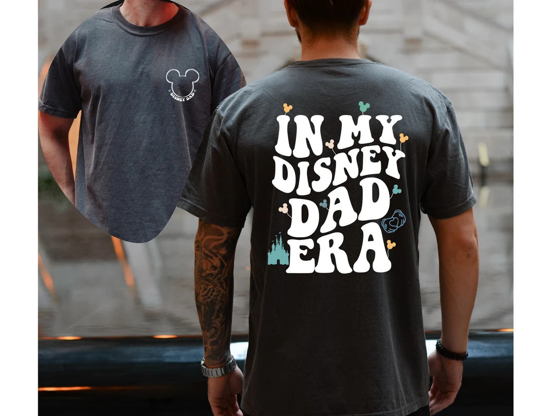 Comfort Colors® Disney Dad Shirt, in My Disney Dad Era Shirt, Pregnancy Announcement, Cool Dad S... | Etsy (US)