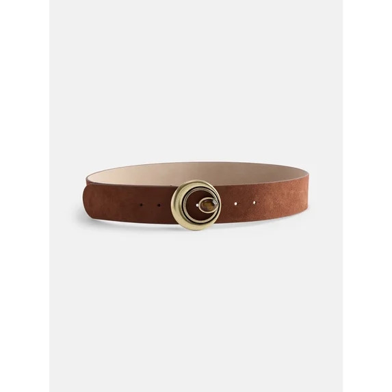 Scenario Women's Belt with Stone Buckle, Tan, Sizes S-3XL | Walmart (US)
