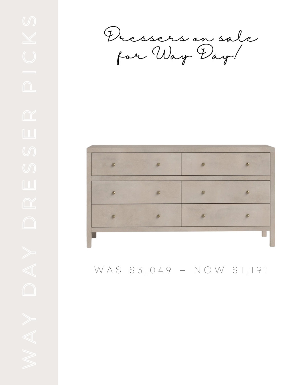 Way Day is LIVE and these are the Wayfair dressers I would grab right now 🤍 These are some of the best neutral, high quality dressers on the site and they are all on sale through April 27th. If you’ve had any of these saved — now is the time. Linking everything here.

#LTKSaleAlert #LTKHome