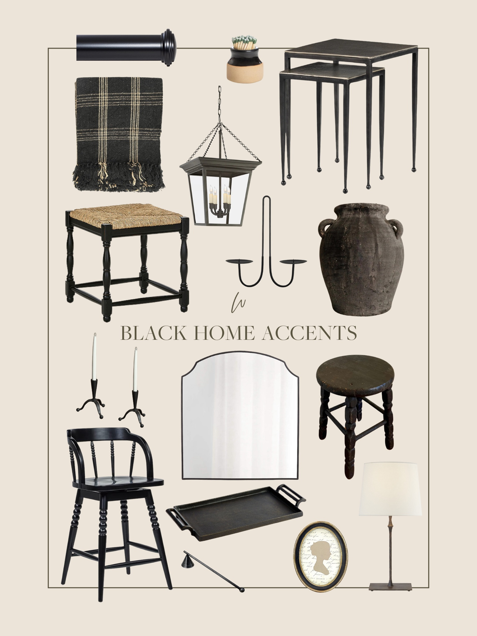 There’s no denying how timeless and effortless black is as a color! It’s one that will never go out of style, and will always bring a beautiful contrast to any space! I’ve rounded up some of my favorite black home accents—lighting, furniture, decor, and more—ranging from new to vintage. The perfect pieces to accent your home! 

#LTKHome #LTKStyleTip