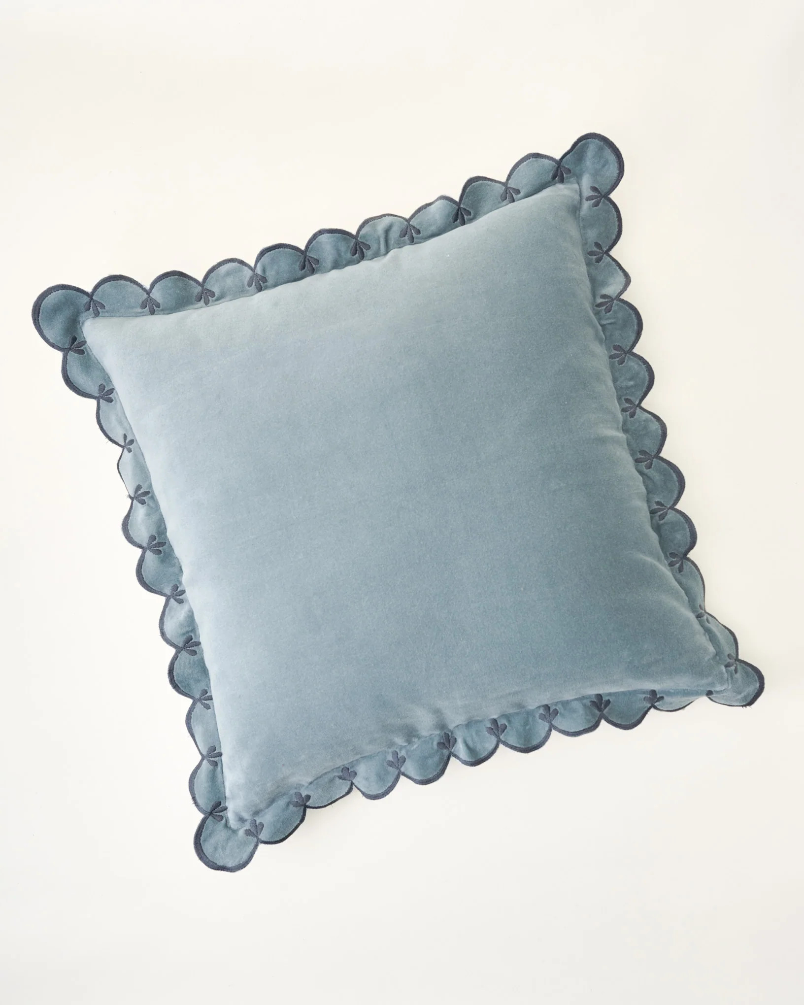 Velvet Scallop Edge Pillow | Magnolia