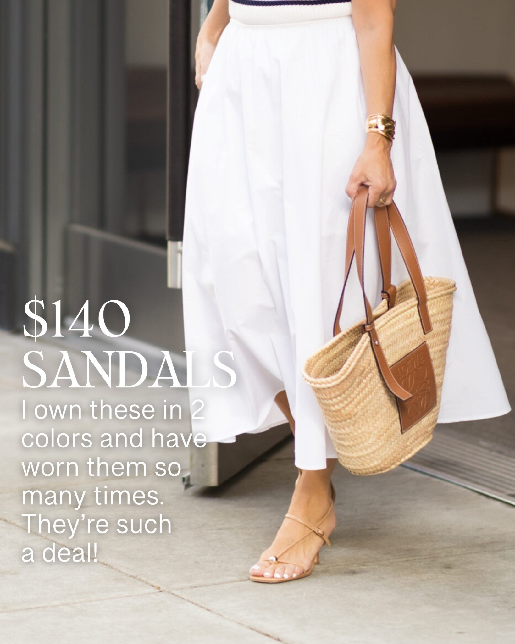 You’ll wear these sandals so much and for $140… such a great purchase! Dress is old Milly 🤍

#LTKSeasonal #LTKPetite #LTKOver40