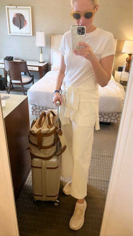 Travel Outfit! This $8 ribbed tee is the perfect layering piece! I also rounded up some of my favorite travel sweatpants, sweatshirts and pullovers!! 

#LTKshoecrush #LTKtravel