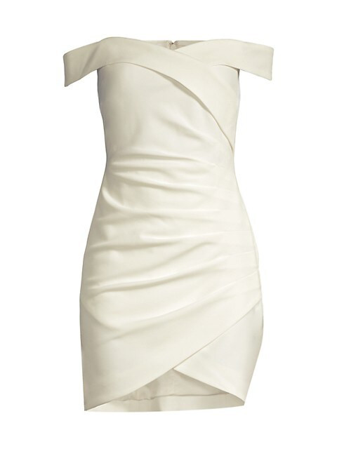 Off-The-Shoulder Wrap Minidress | Saks Fifth Avenue