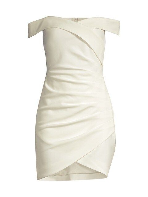 Off-The-Shoulder Wrap Minidress | Saks Fifth Avenue