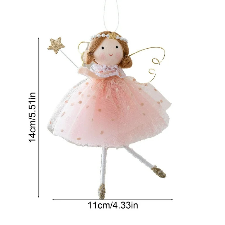 SIYTUAU Christmas Angel Doll Ornament For Tree Thanksgiving Christmas Gift Pink Metal Plastic Clo... | Walmart (US)