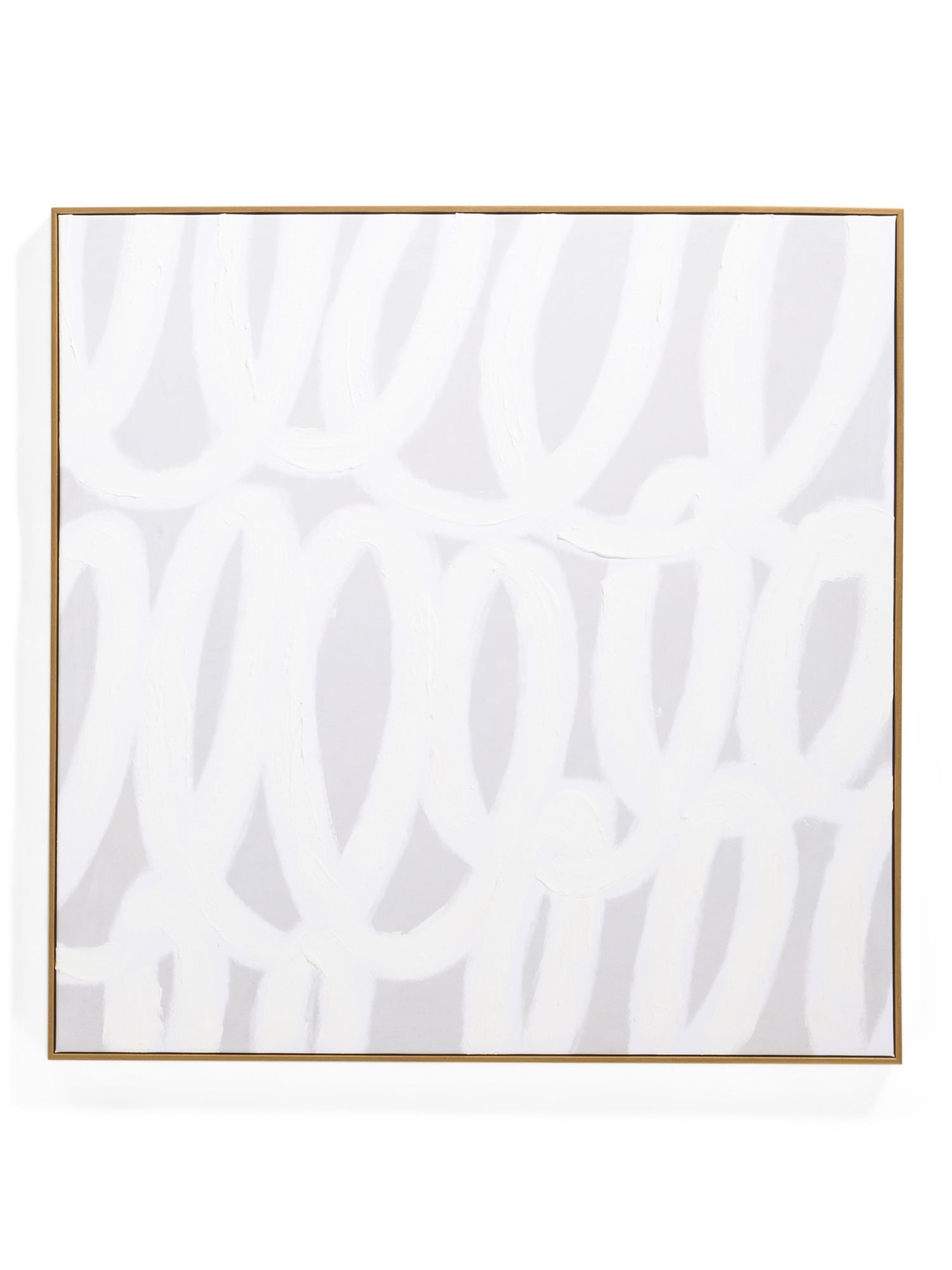 30x30 Greige Loop Abstract Gold Wall Art | TJ Maxx