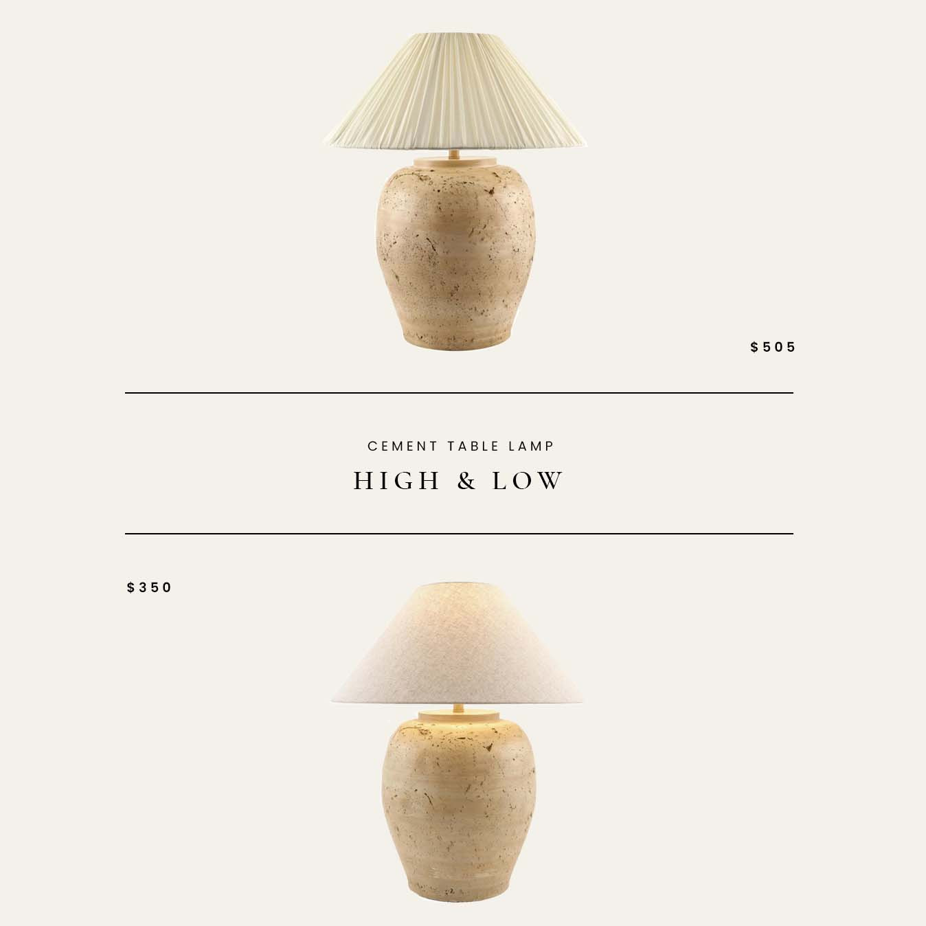 High / Low : Cement Table Lamp

#LTKHome