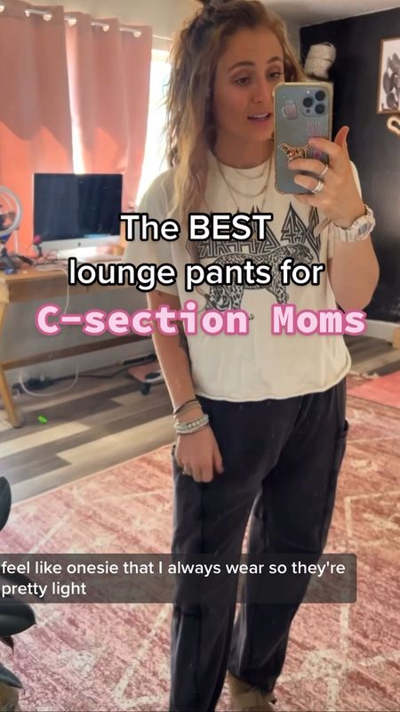 My favorite C-section and postpartum lounge pants! Wearing Xs 

#LTKfit #LTKunder100 #LTKbump