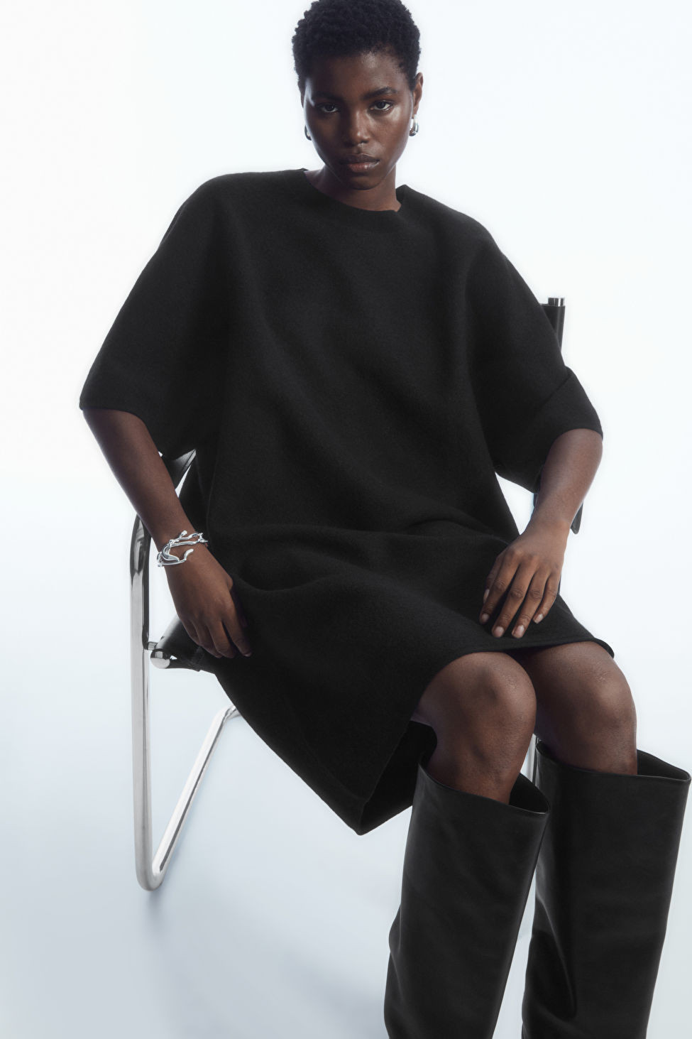 OVERSIZED-FIT WOOL T-SHIRT DRESS | COS (EU)