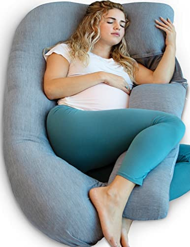 PharMeDoc Pregnancy Pillows, U-Shape Full Body Pillow – Cooling Cover Dark Grey – Pregnancy P... | Amazon (US)