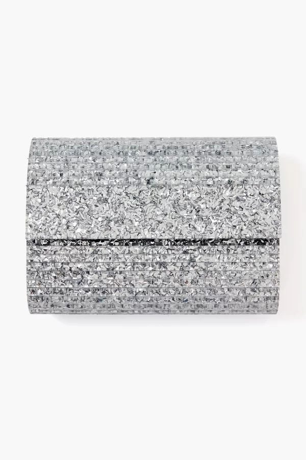 Silver Stacer Acrylic Clutch | Tuckernuck (US)