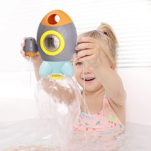HEMRLY Bath Toys, Bath Toys for Toddlers Space Rocket, Baby Bath Toy Rotating Spray Water for Bab... | Amazon (US)