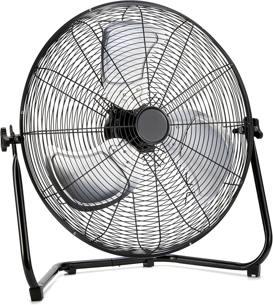 Amazon Basics 20" High Velocity Industrial Fan, Floor Fan, with 3 Speeds, Tilt Head, ETL-Listed S... | Amazon (US)