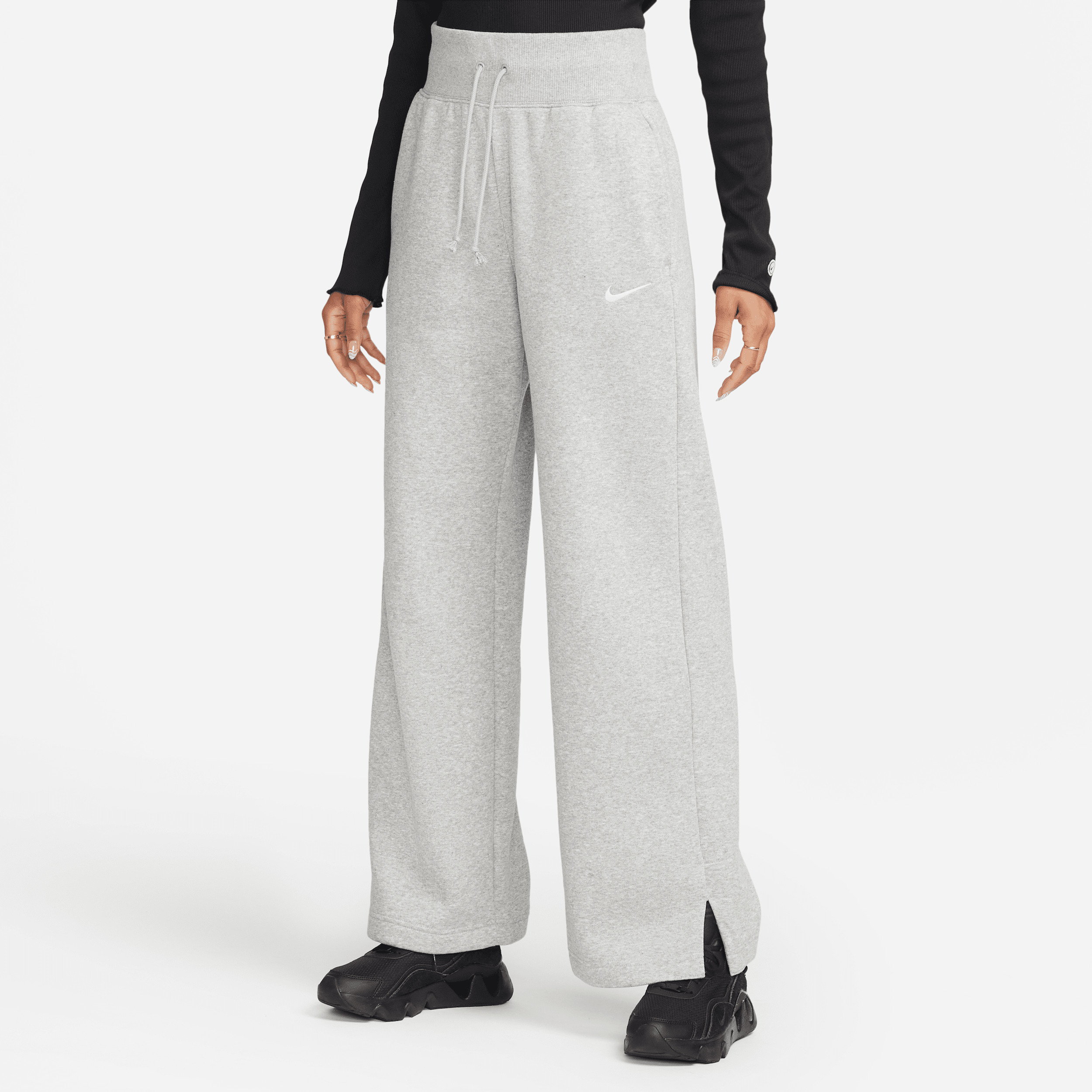 Women's Nike Sportswear Phoenix Fleece High-Waisted Wide-Leg Sweatpants in Grey, Size: Large | DQ561 | Nike (US)